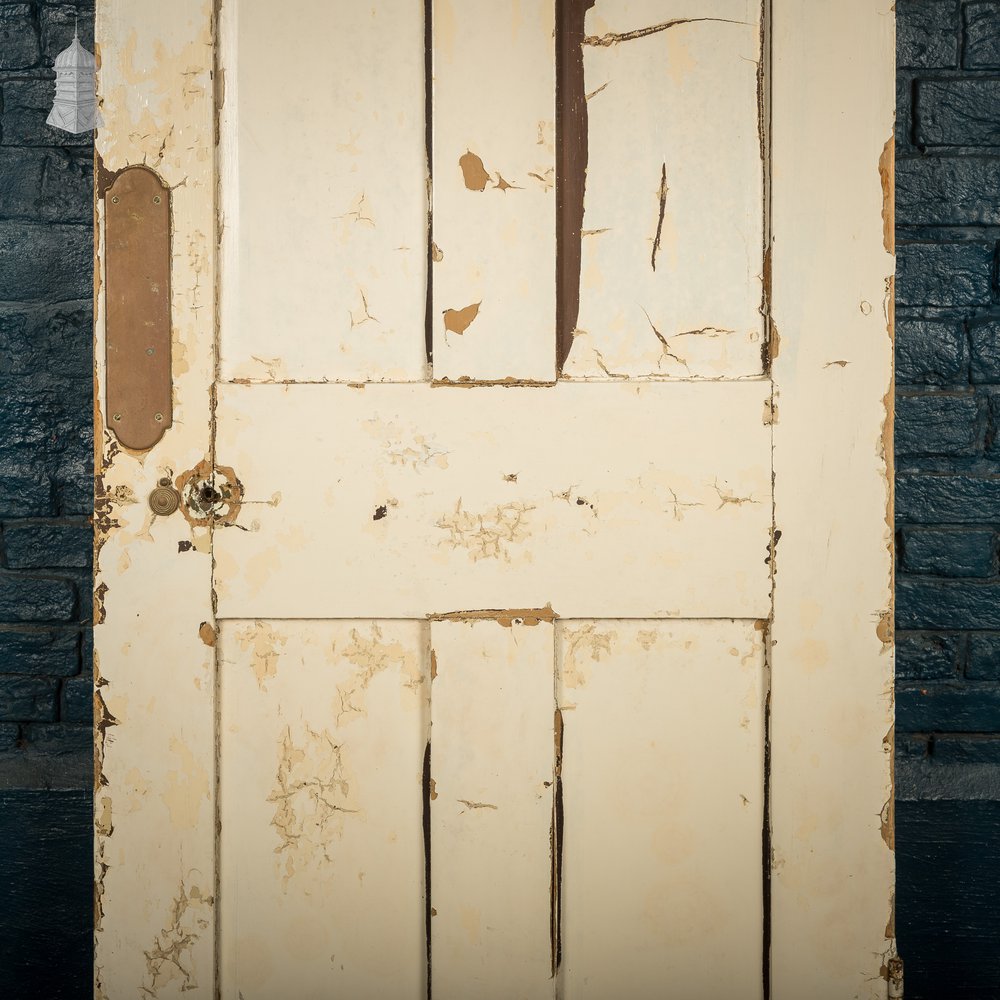 6 Panel Door, Distressed Paint Finish