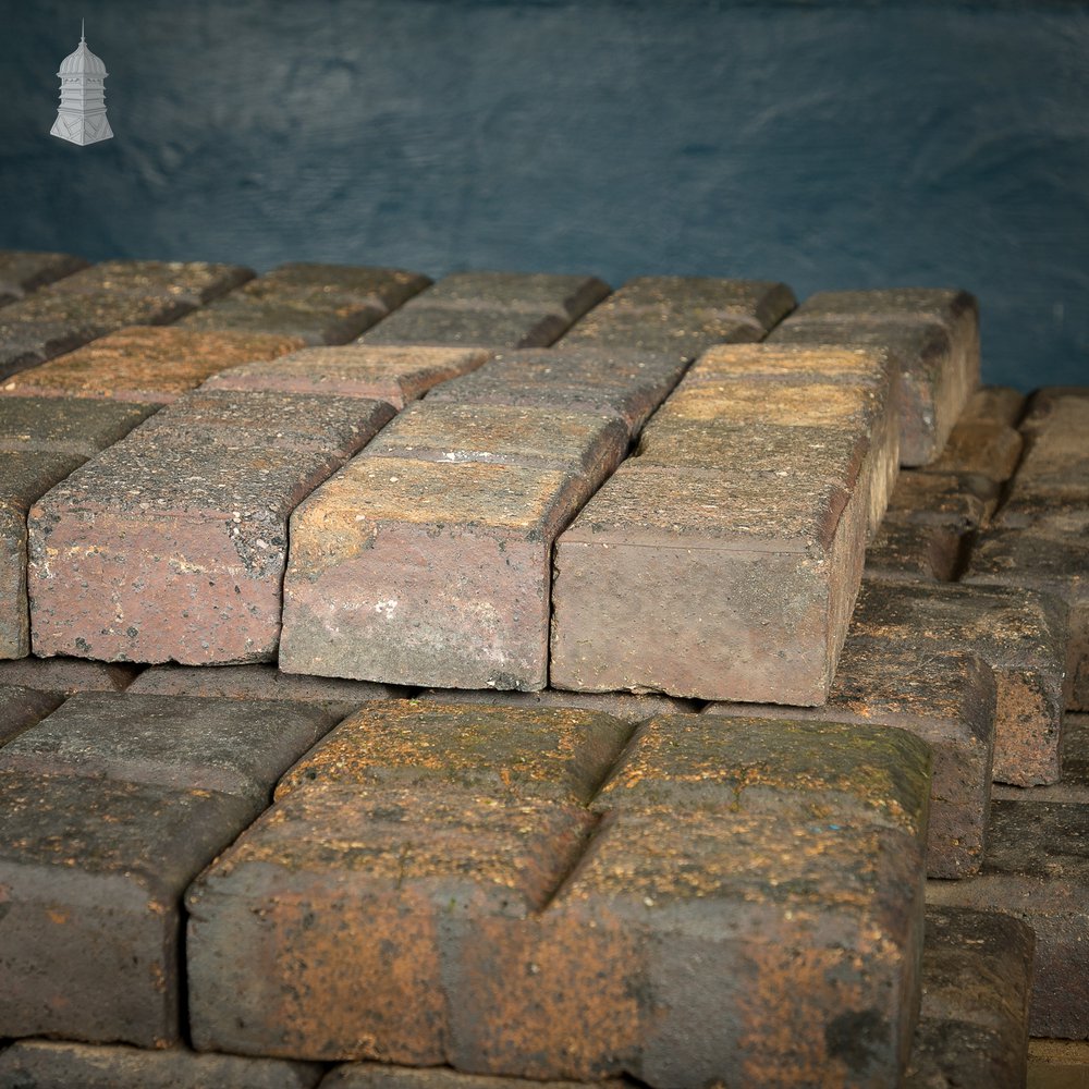 Reclaimed Stable Bricks, 2 Block Staffordshire Blue, Worn Finish, Batch of 99 – 2.5 Square Metres