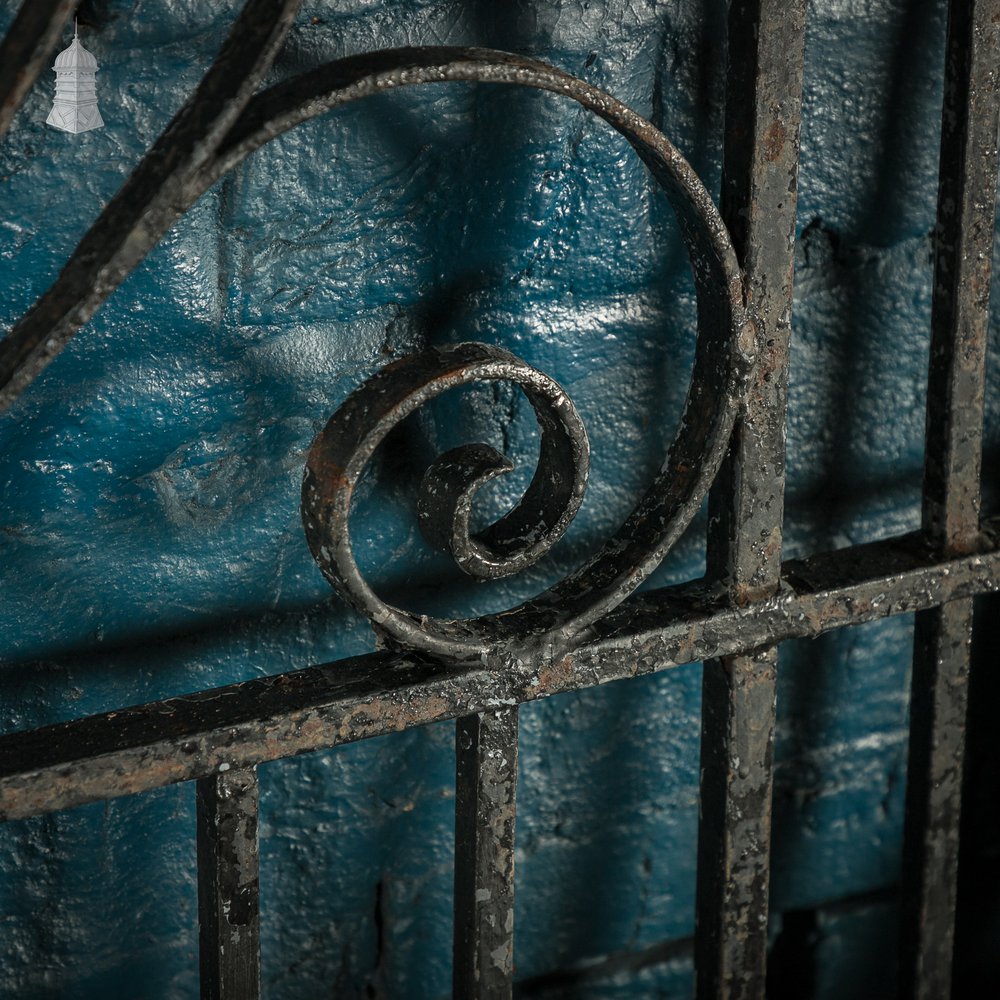 Driveway Entrance Gates, Wrought Iron with Ornate Scroll Design