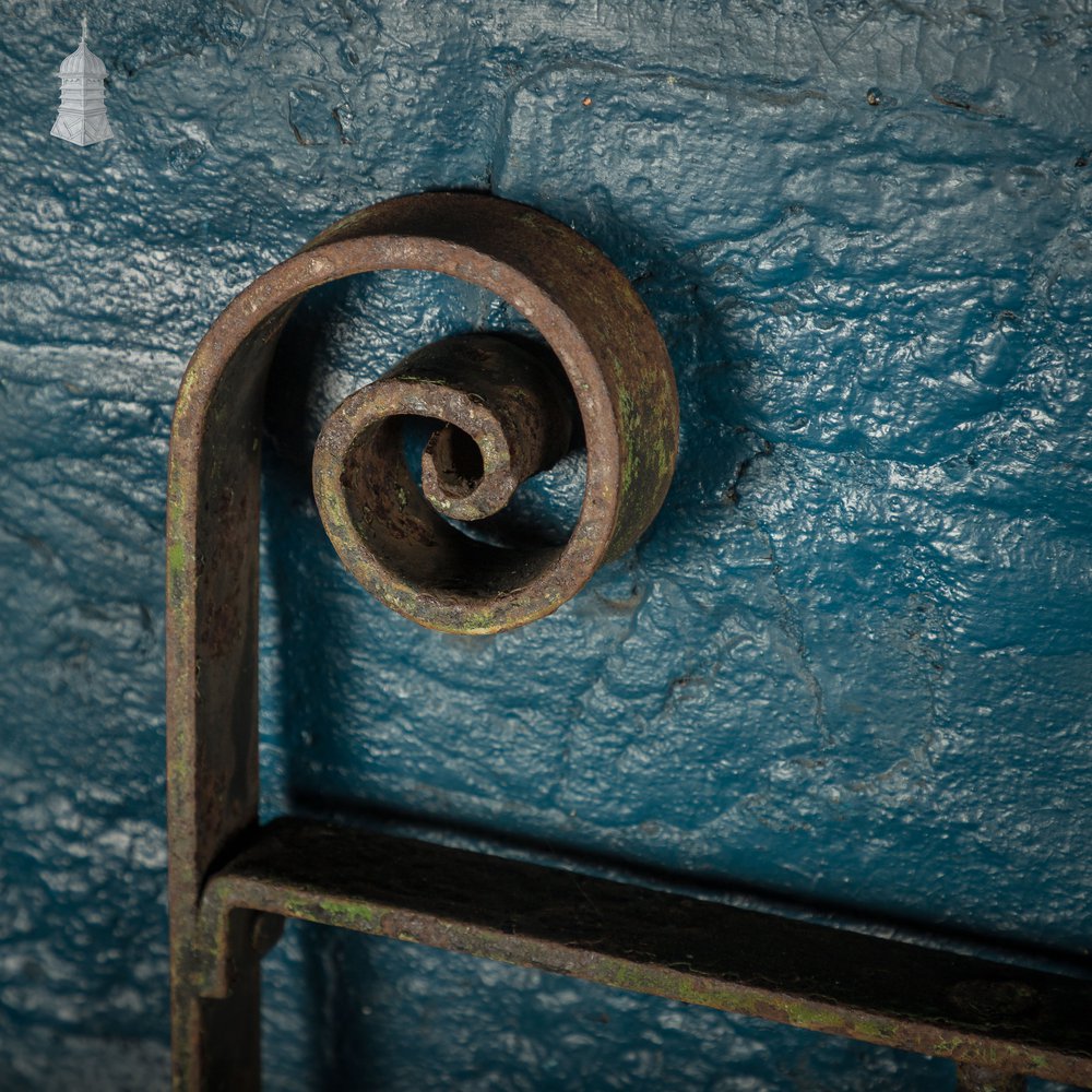 Wrought Iron Gate Scrollwork Details & Latch