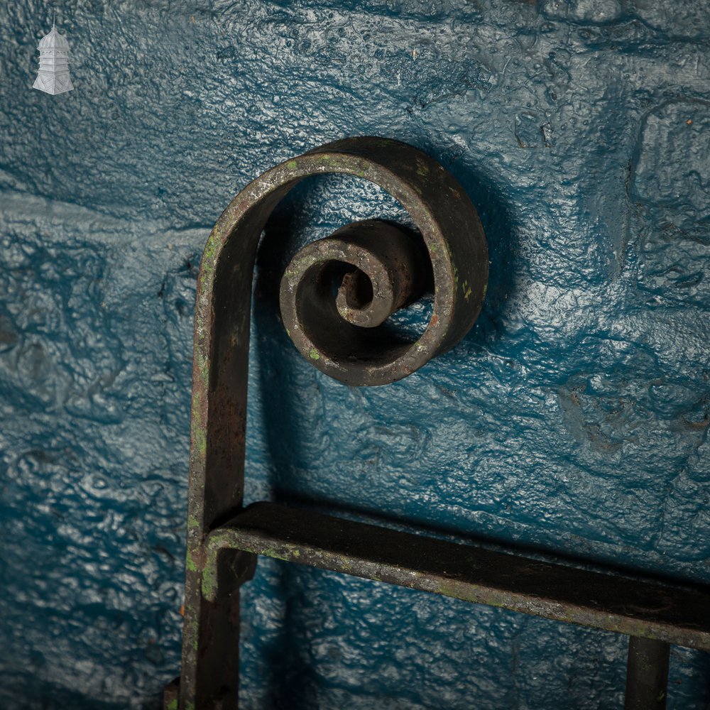 Wrought Iron Gate Scrollwork Details & Latch