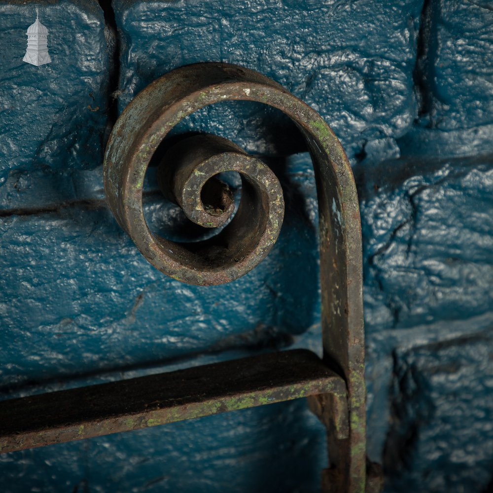 Wrought Iron Gate Scrollwork Details & Latch