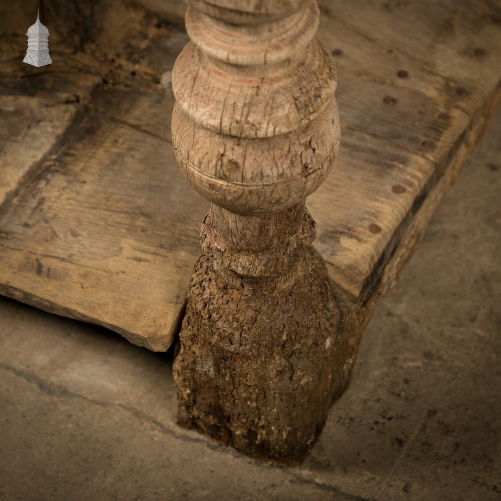 Coffee Table, 17th C Oak Base, Later Stone Top