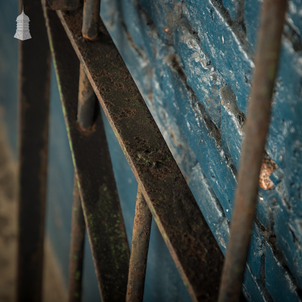 Wrought Iron Gate Scrollwork Details & Latch