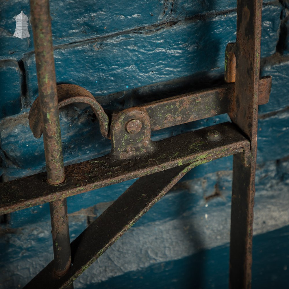 Wrought Iron Gate Scrollwork Details & Latch