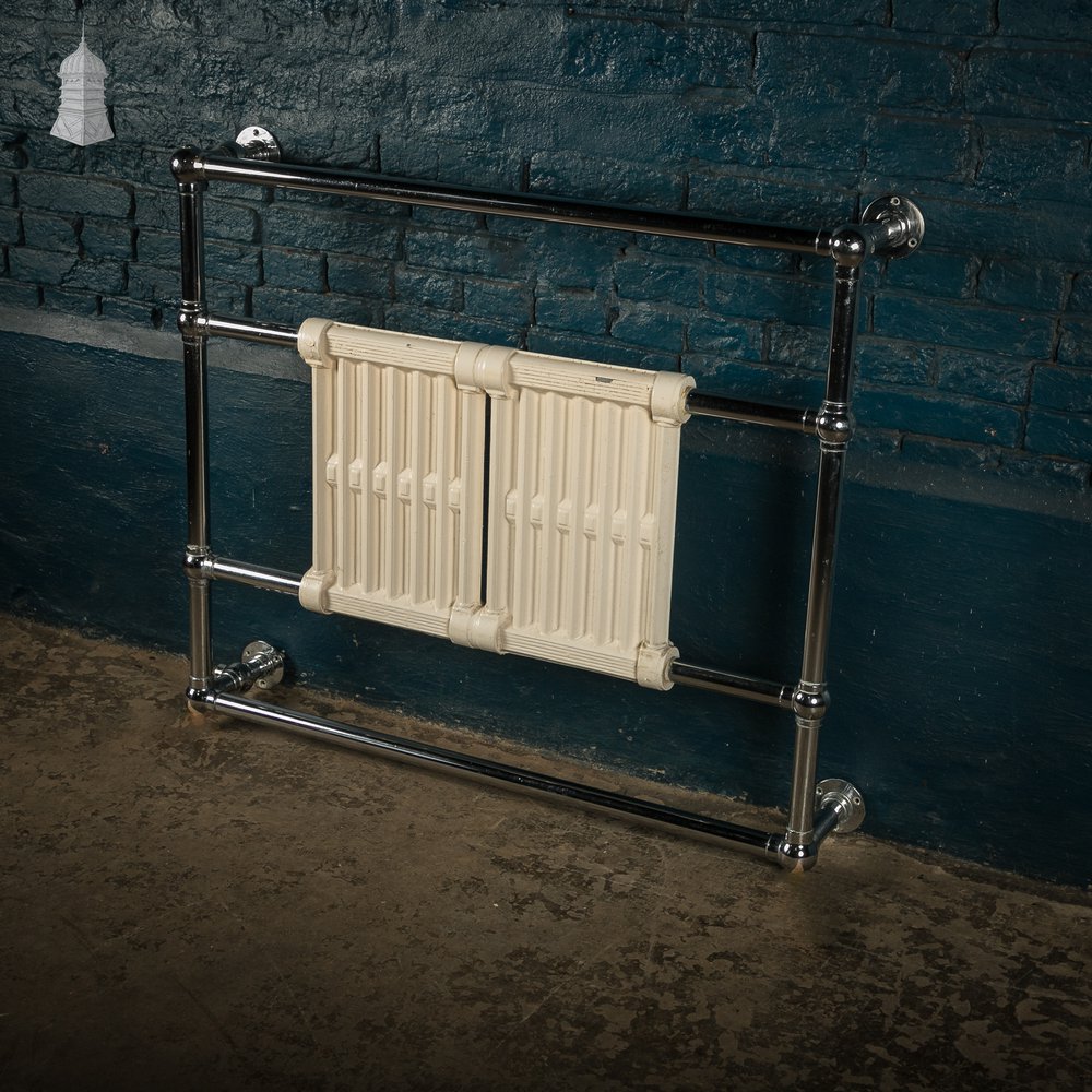 Radiator Towel Rail, Mid Century, Chrome