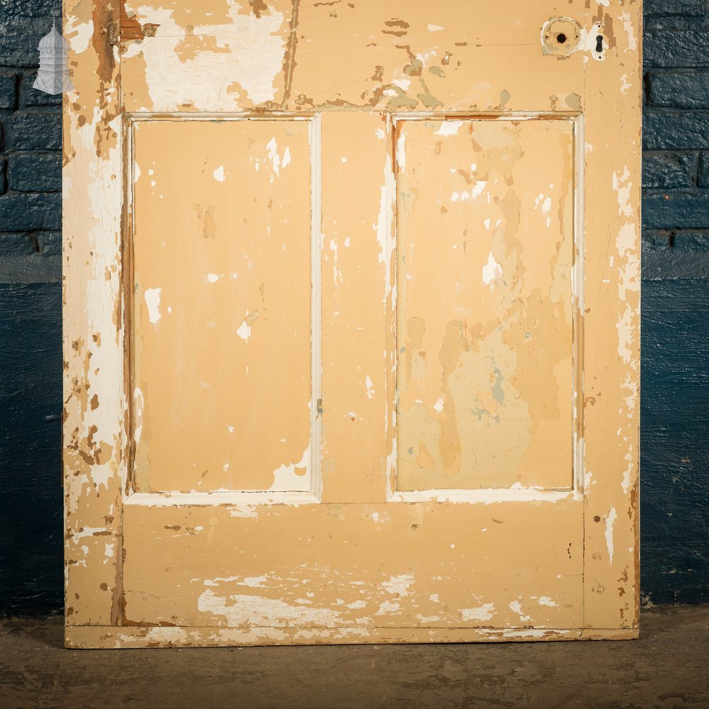 Moulded Panel Door, 6 Panels, Distressed Cream Paint