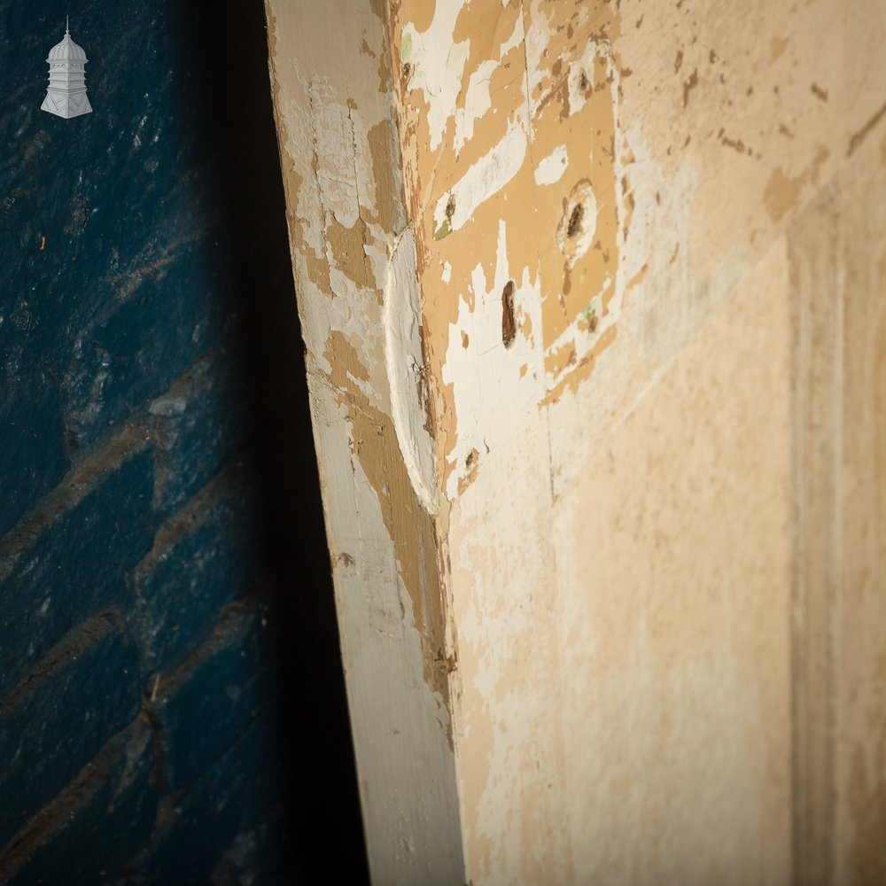 Moulded Panel Door, 6 Panels, Distressed Cream Paint