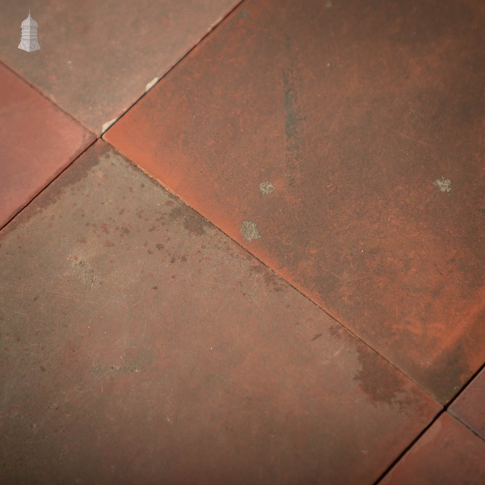 6” x 6” Quarry Tiles, Batch of 217 Reclaimed Red Floor Tiles - 4.8 Square Meters