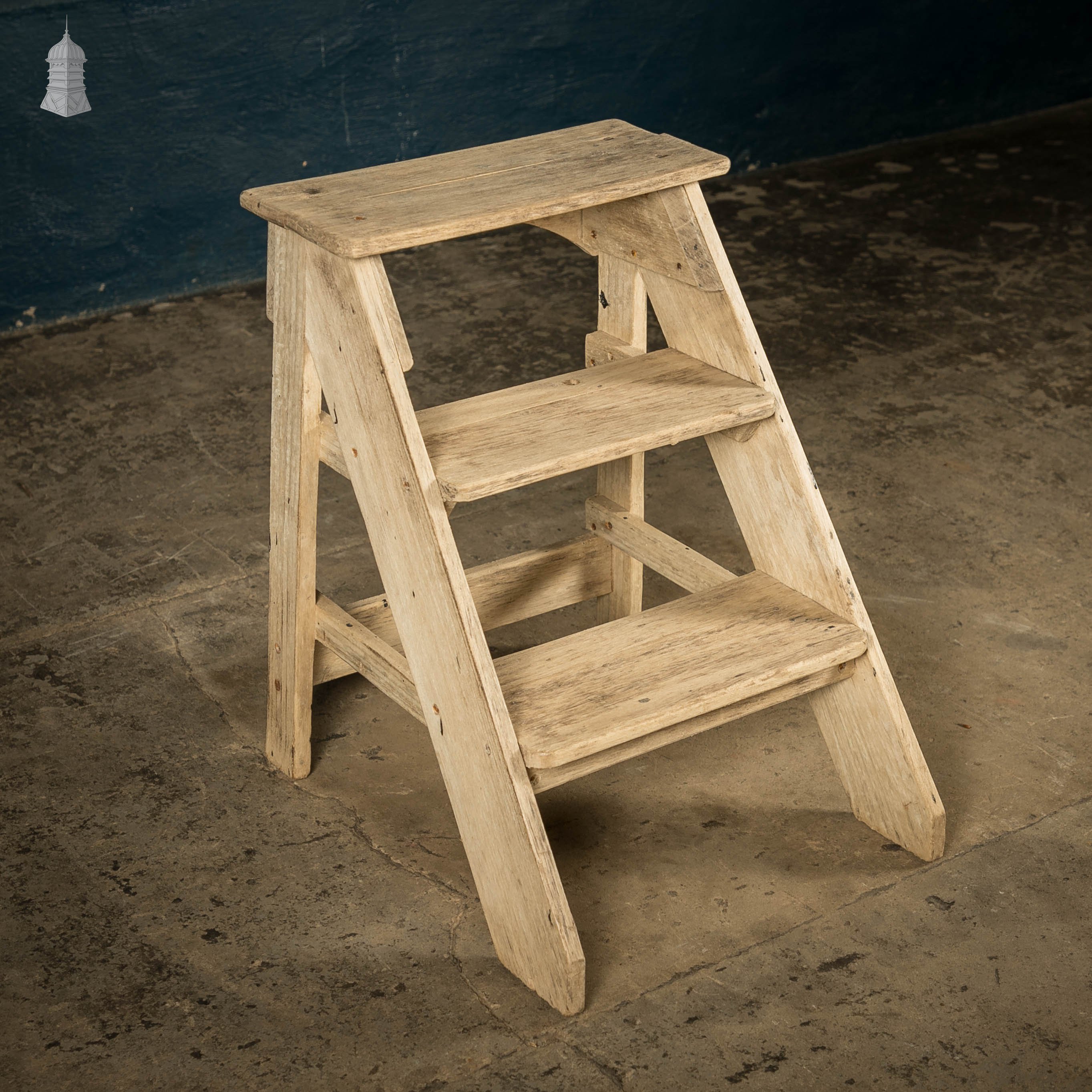 Types Kitchen Steps Mahogany Kitchen Steps, Vintage Hardwood Step up | Norfolk Reclamation
