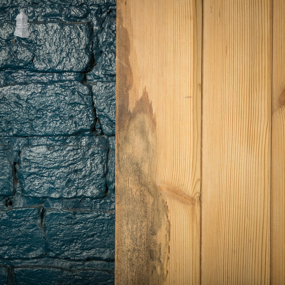 Cottage Door, 19th C Paneled Pine with Stop Chamfer Detail