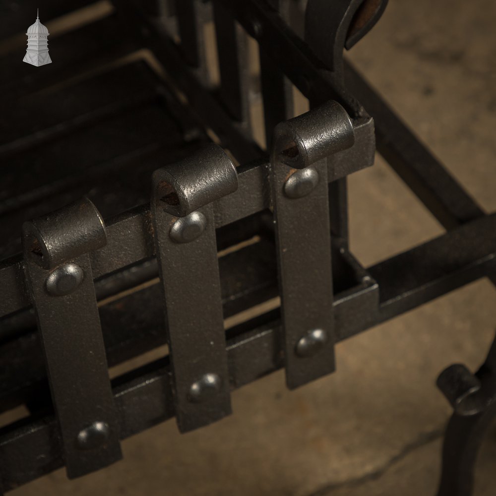 Fire Grate with Andirons, Cast Iron