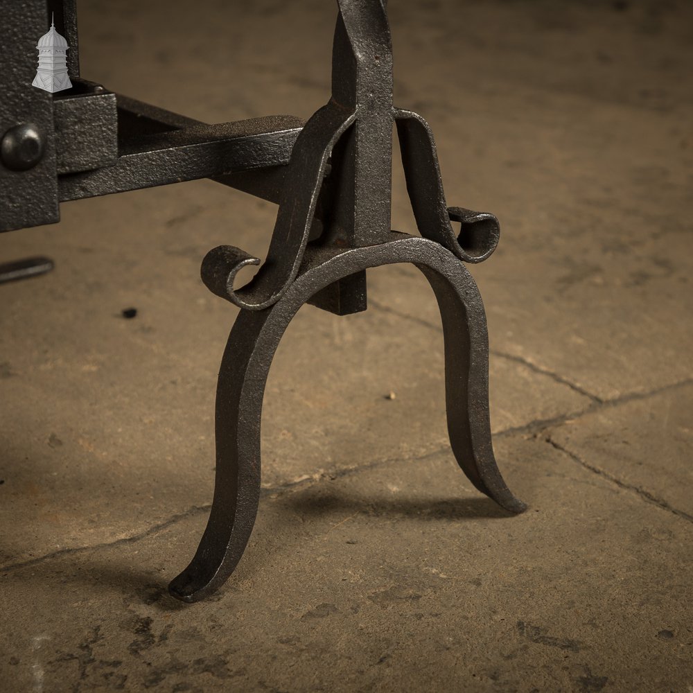 Fire Grate with Andirons, Cast Iron