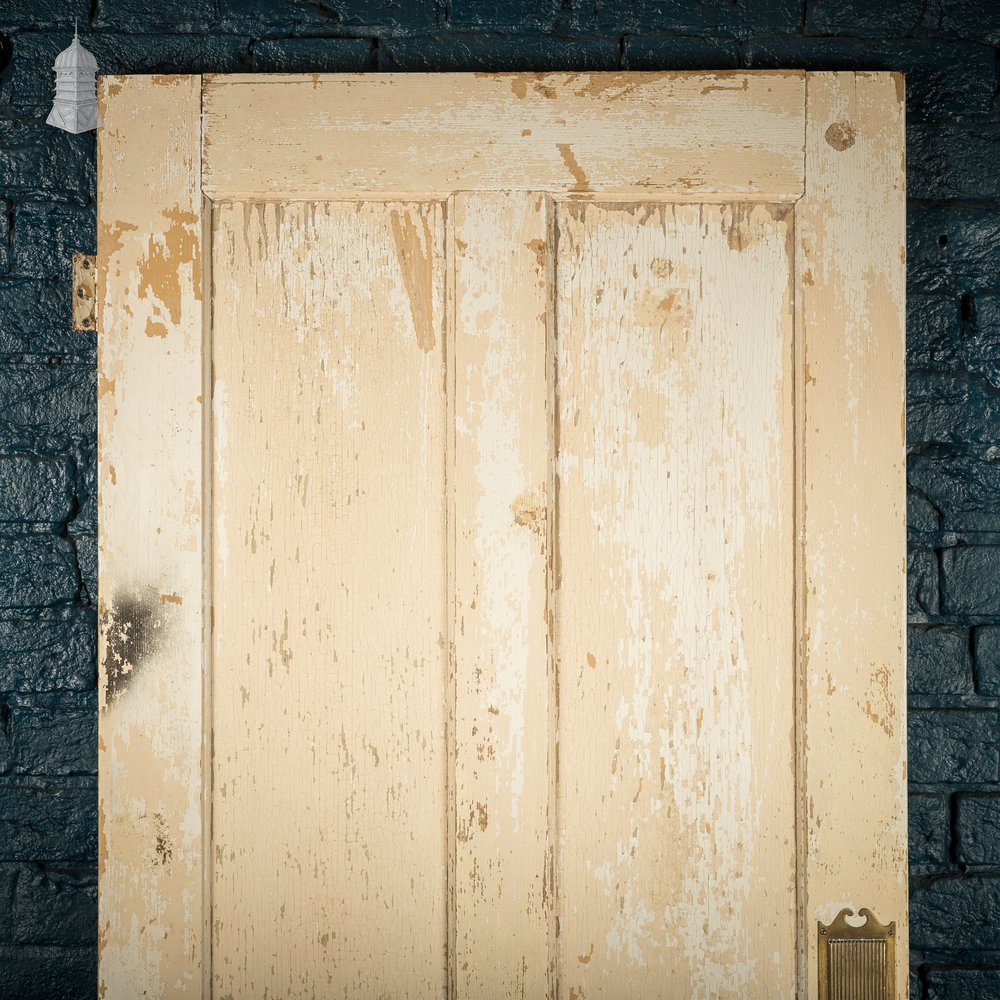 Moulded Panel Door, 4 Panel, Distressed Paint