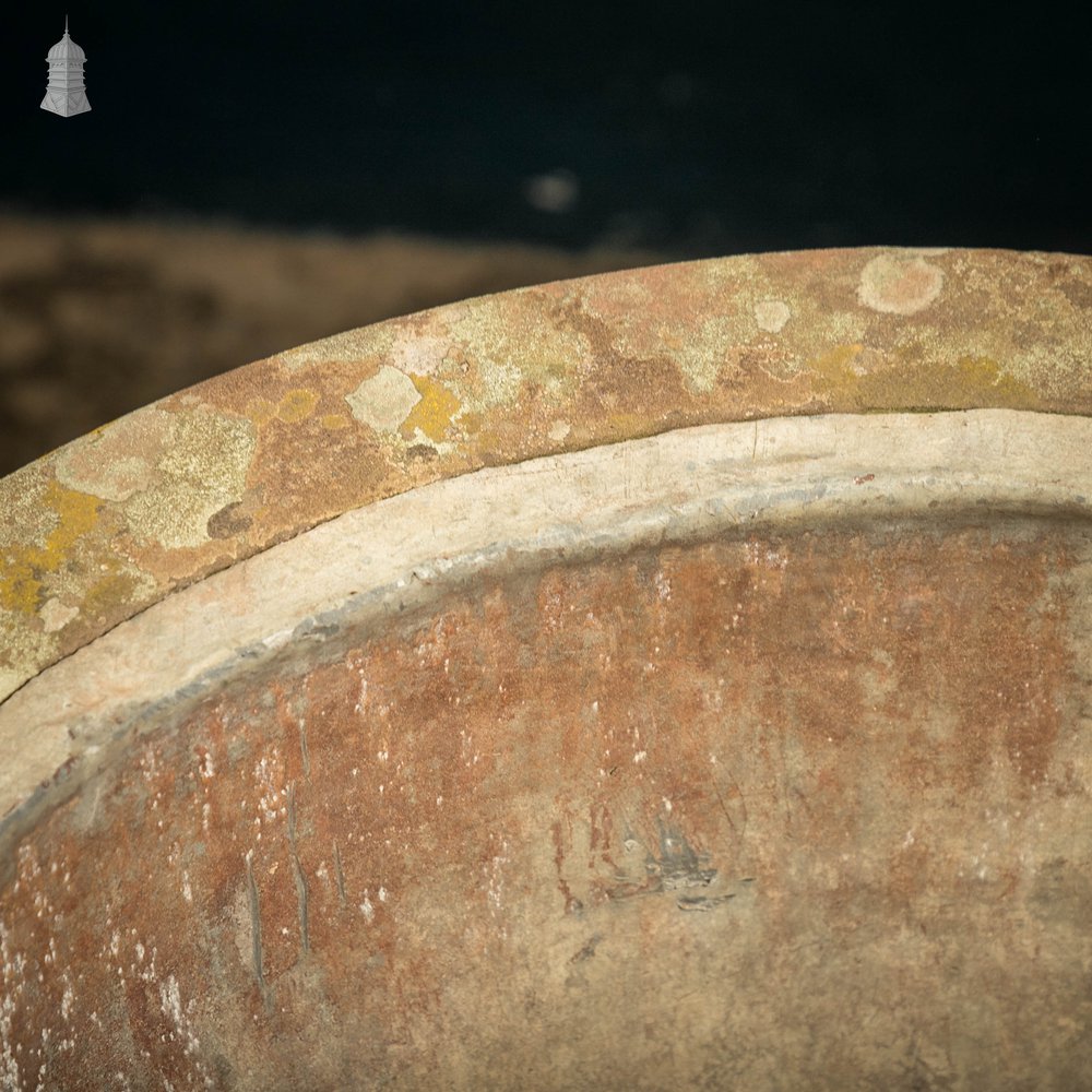 Sandstone Carved Font, Weathered Appearance