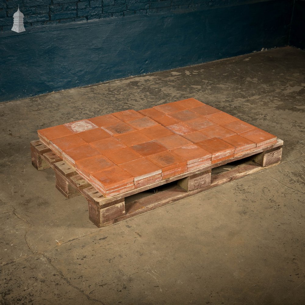 Red Quarry Tiles, 6 x 6  - Batch of 91 - 2.1 Square Metres