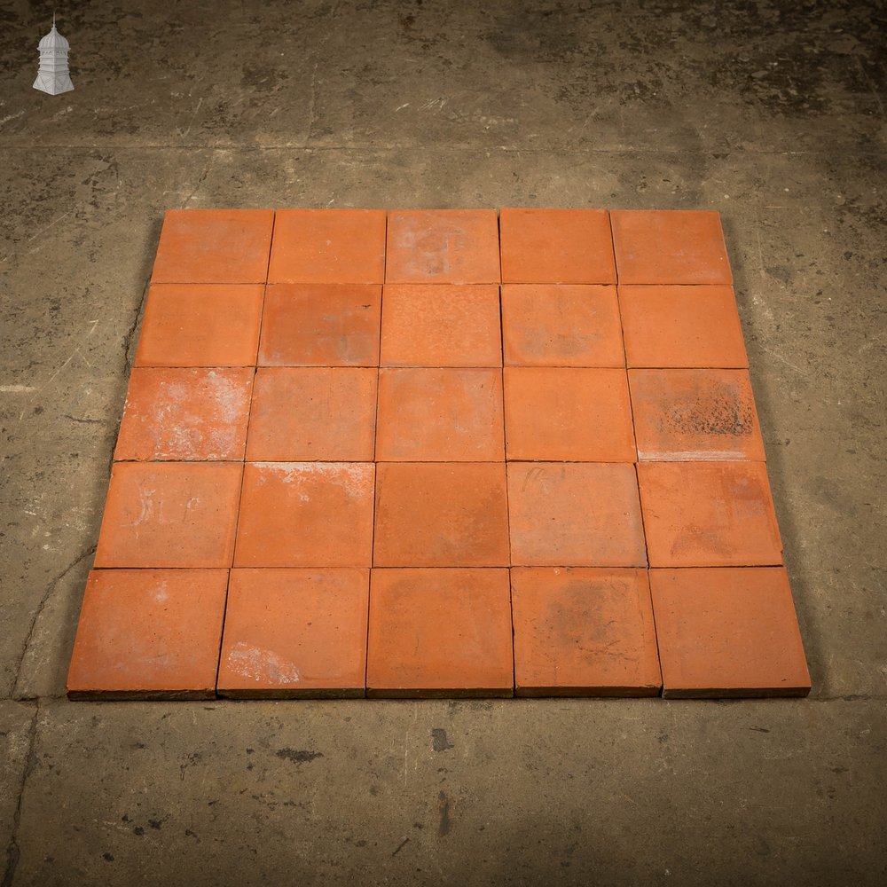 Red Quarry Tiles, 6 x 6  - Batch of 91 - 2.1 Square Metres