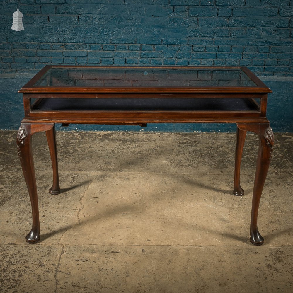 Glazed Display Tables, 20th C, Mahogany Set of 3