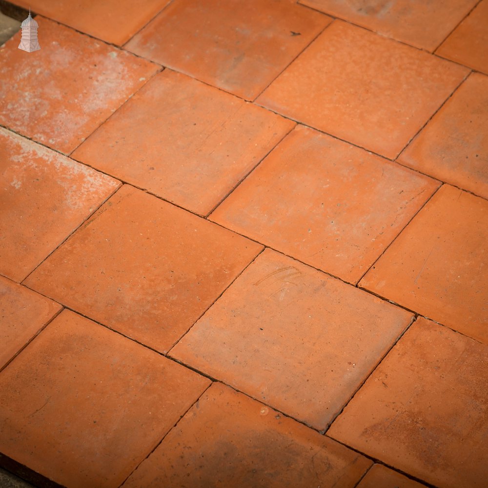 Red Quarry Tiles, 6 x 6  - Batch of 91 - 2.1 Square Metres