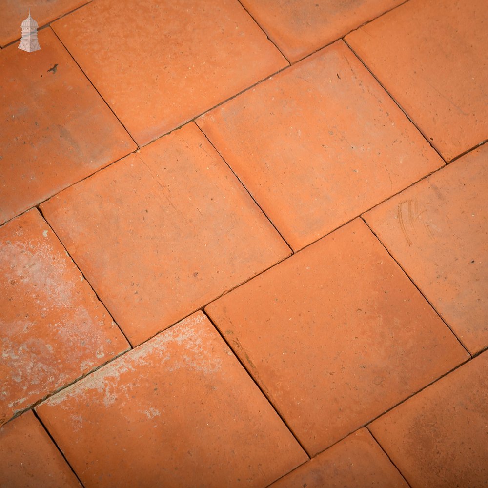 Red Quarry Tiles, 6 x 6  - Batch of 91 - 2.1 Square Metres