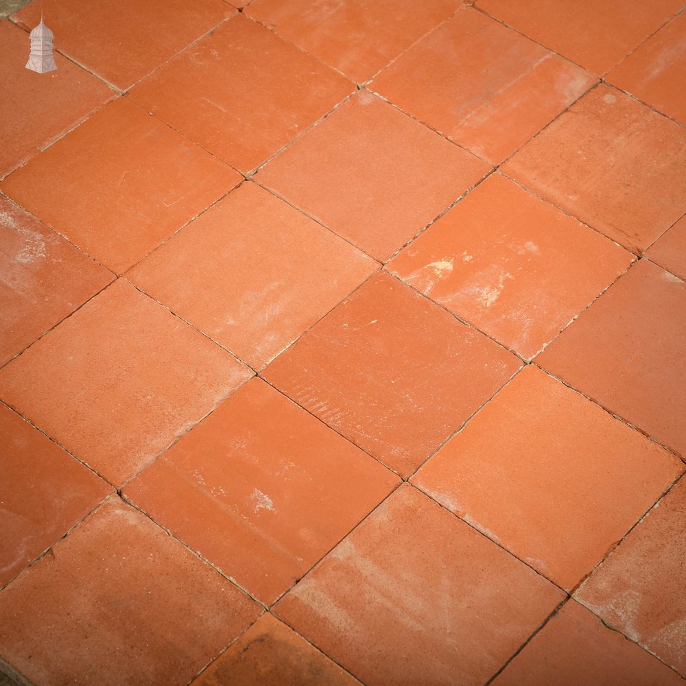 6 x 6 Red Quarry Tiles - Batch of 170 - 3.8 Square Metres