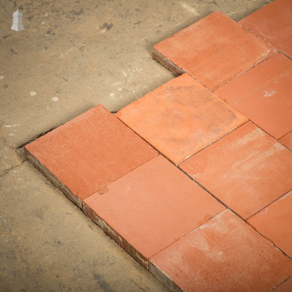 6 x 6 Red Quarry Tiles - Batch of 170 - 3.8 Square Metres