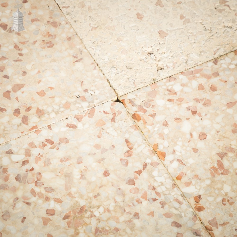 Terrazzo Tiles, Reclaimed, Batch of 35 - 3 Square Metres