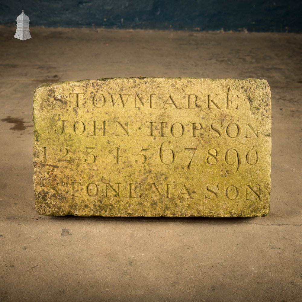 Stonemason’s Sample Stone, John Hopson of Stowmarket
