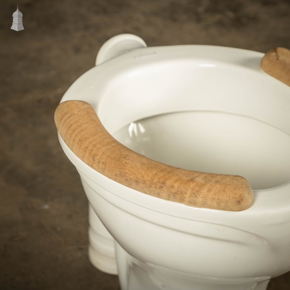 Pyramid Toilet Pan, Set of Two with Pine Seat Pads