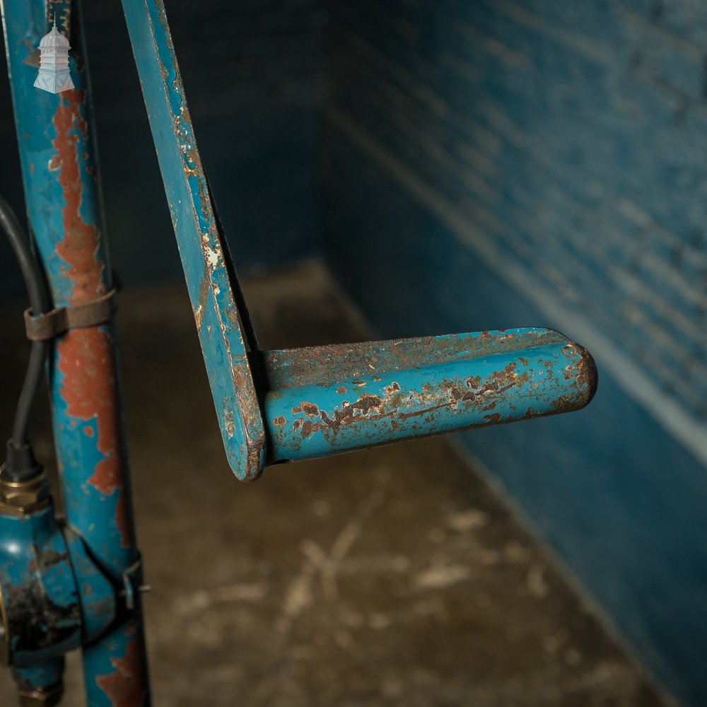 Repurposed Industrial Standing Lamp on Adjustable Wheeled tripod base