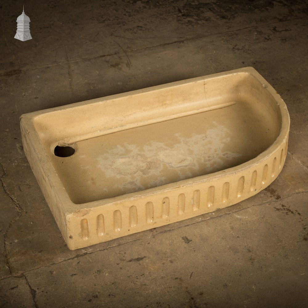 Cane Trough Sink with Fluted Right-hand Return