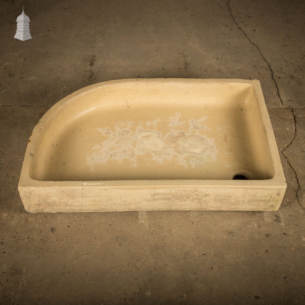 Cane Trough Sink with Fluted Right-hand Return