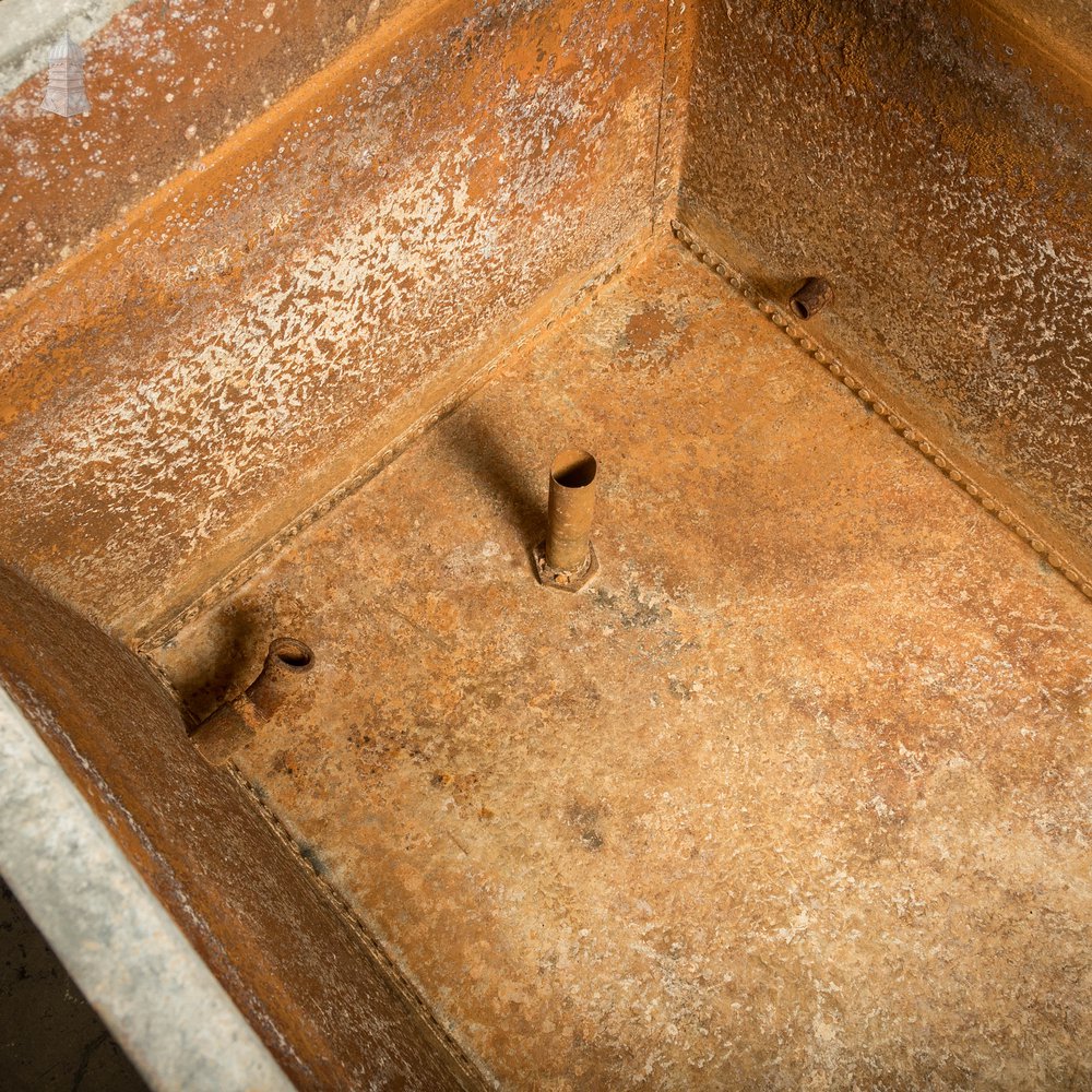 Galvanised Steel Tank with Rivets Marked London Made