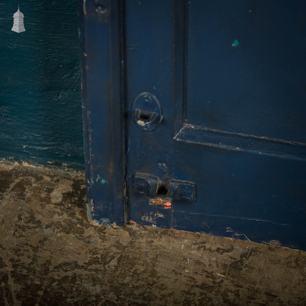 Half Glazed Door, Painted Pitch Pine Fitted with Wired Safety Glass