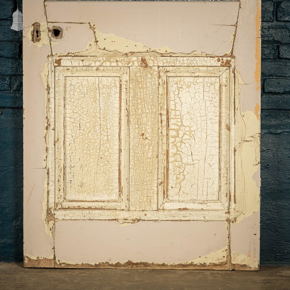 Half Glazed Door, 3 Moulded Panel Textured Glass