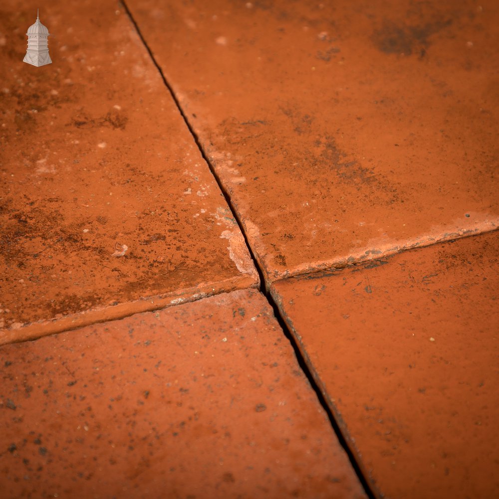 Red Quarry Tiles, 9” x 9” Batch of 230 - 12 Square Metres