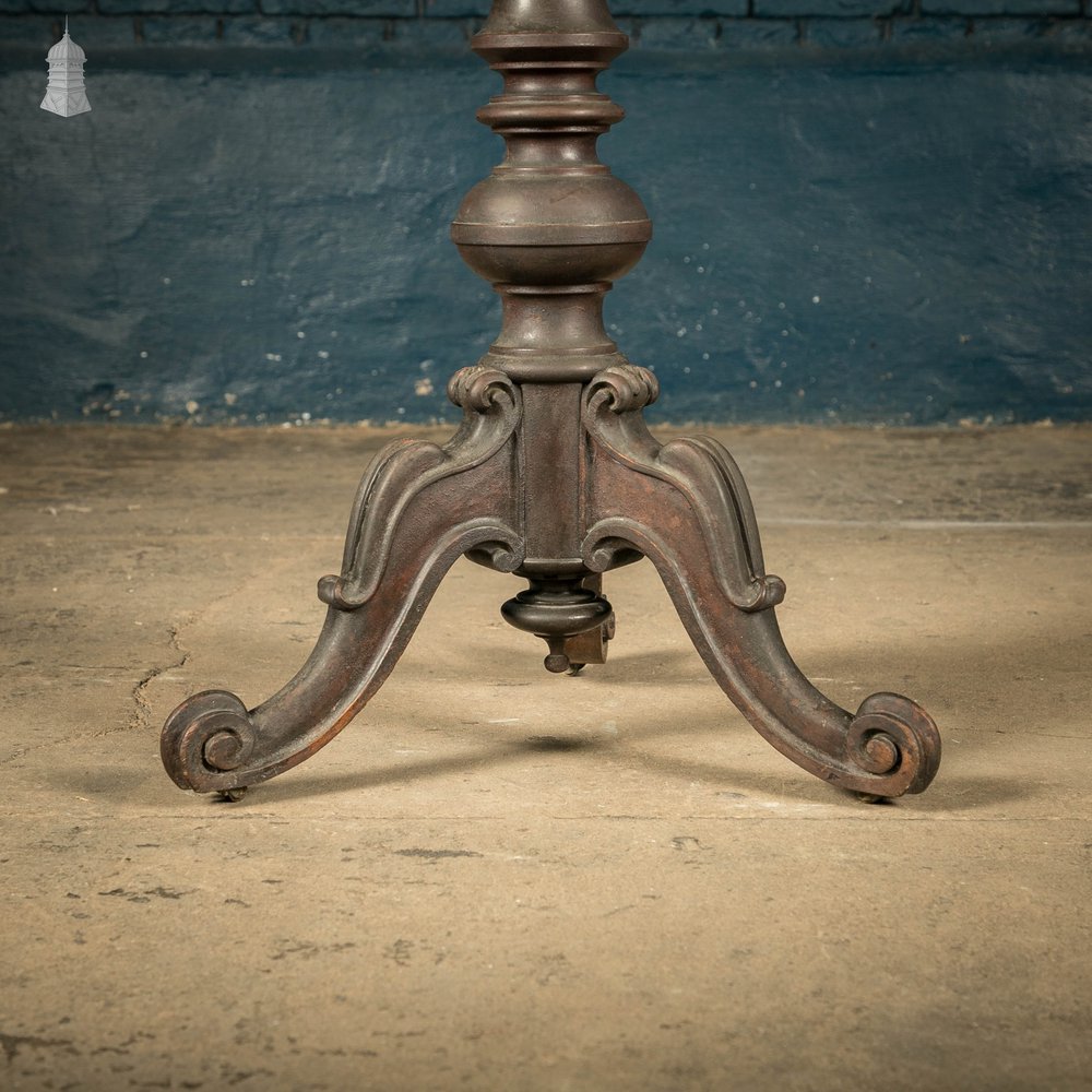 Specimen Table, Hand Painted 19th C Hardwood and Glass