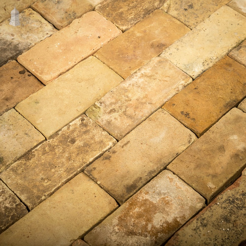 Reclaimed Buff Floor Bricks, Faces show signs of Period Wear and Distress, Batch of 820 – 42 Square Metres