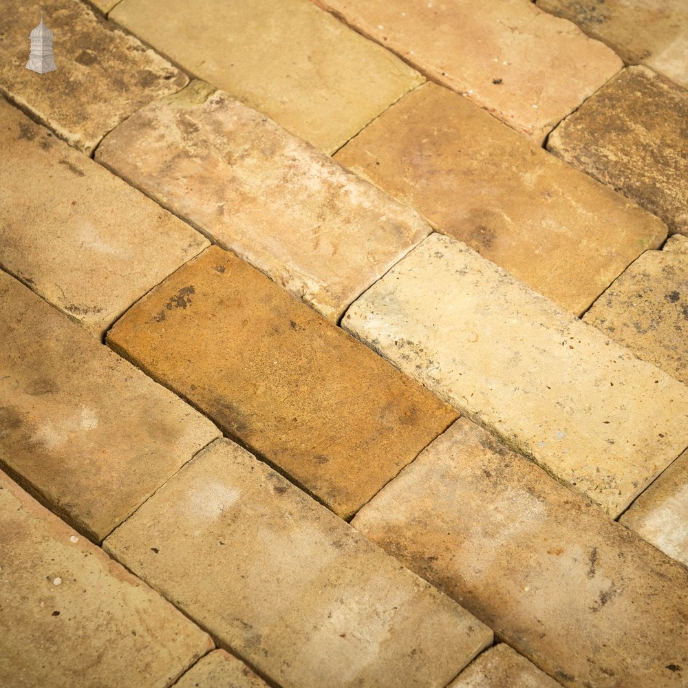 Reclaimed Buff Floor Bricks, Faces show signs of Period Wear and Distress, Batch of 820 – 42 Square Metres