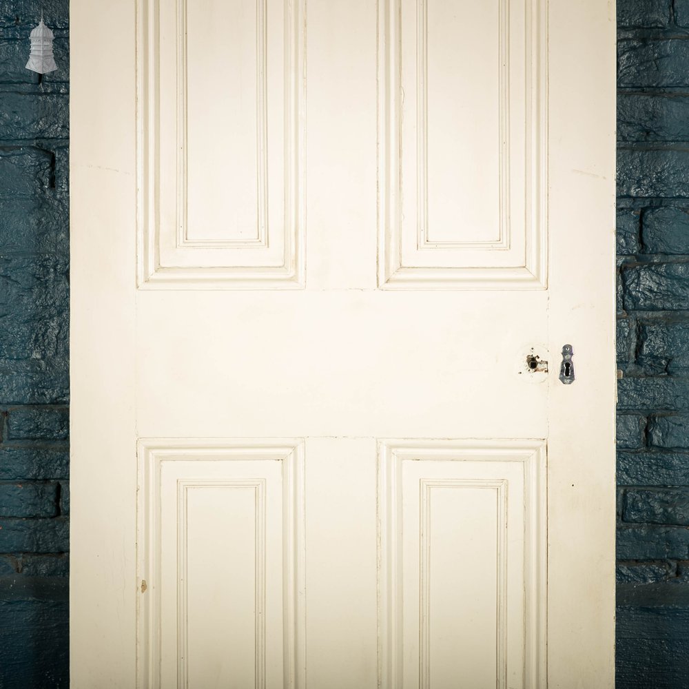 Moulded Panelled Door, White Painted Pine