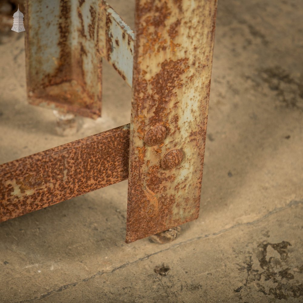 Industrial Surface Table, Granite Top on Angle Iron Base