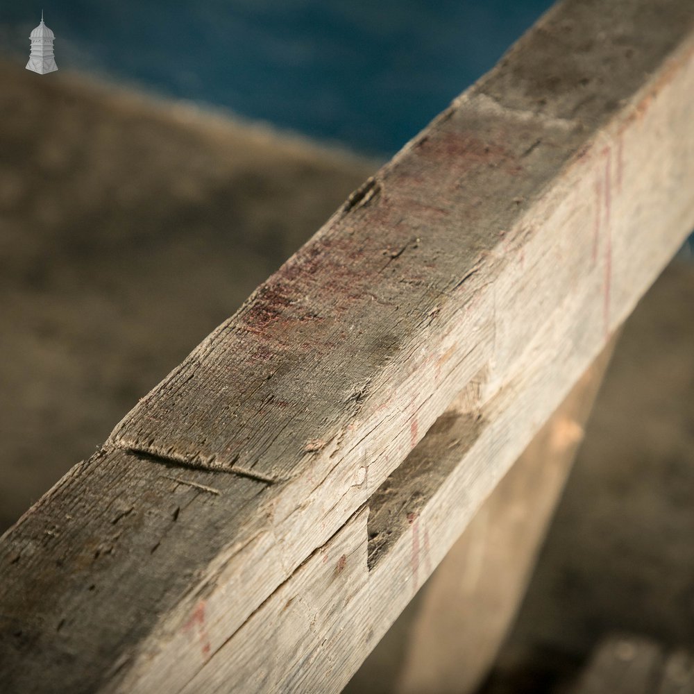 Vintage Wooden Trestles, Pair of Rustic Workshop Trestles