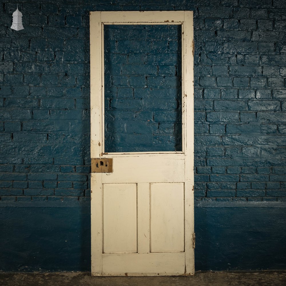 Half Glazed Door, Pine Panelled