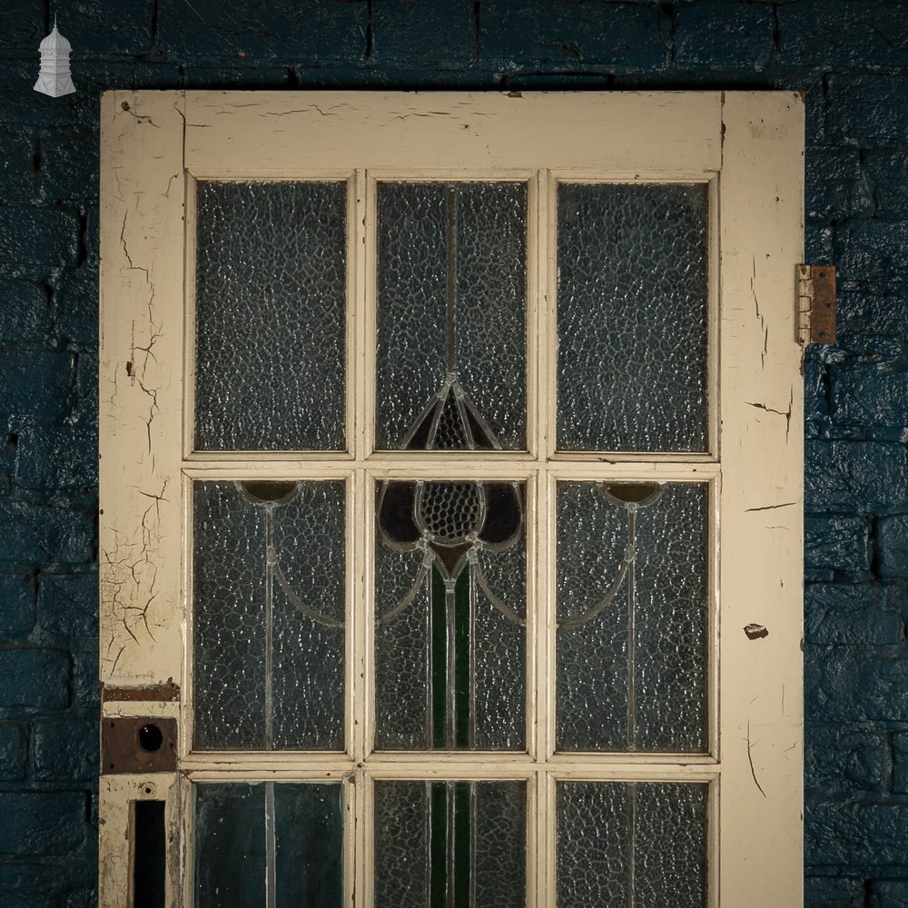 Glazed Pine Door, Stained Glass Textured Glazing