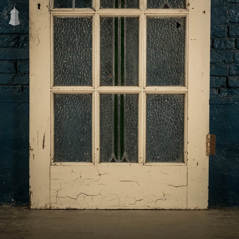 Glazed Pine Door, Stained Glass Textured Glazing