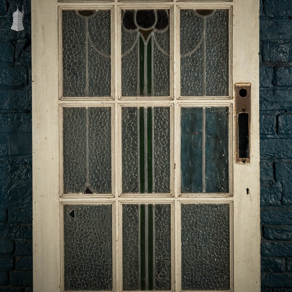 Glazed Pine Door, Stained Glass Textured Glazing