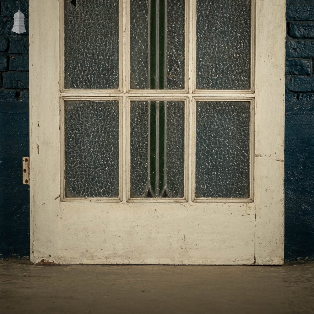 Glazed Pine Door, Stained Glass Textured Glazing