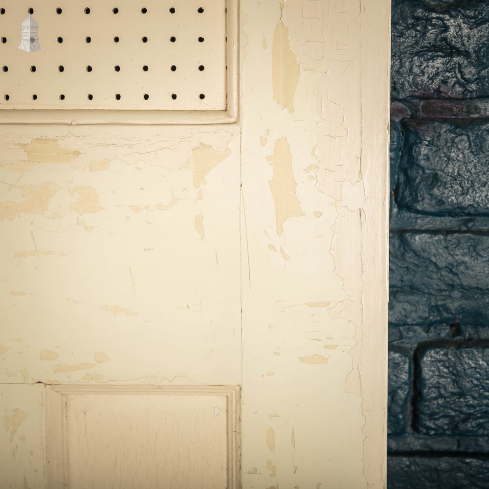 Pine Panelled Door, Fitted with a Pegboard Panel