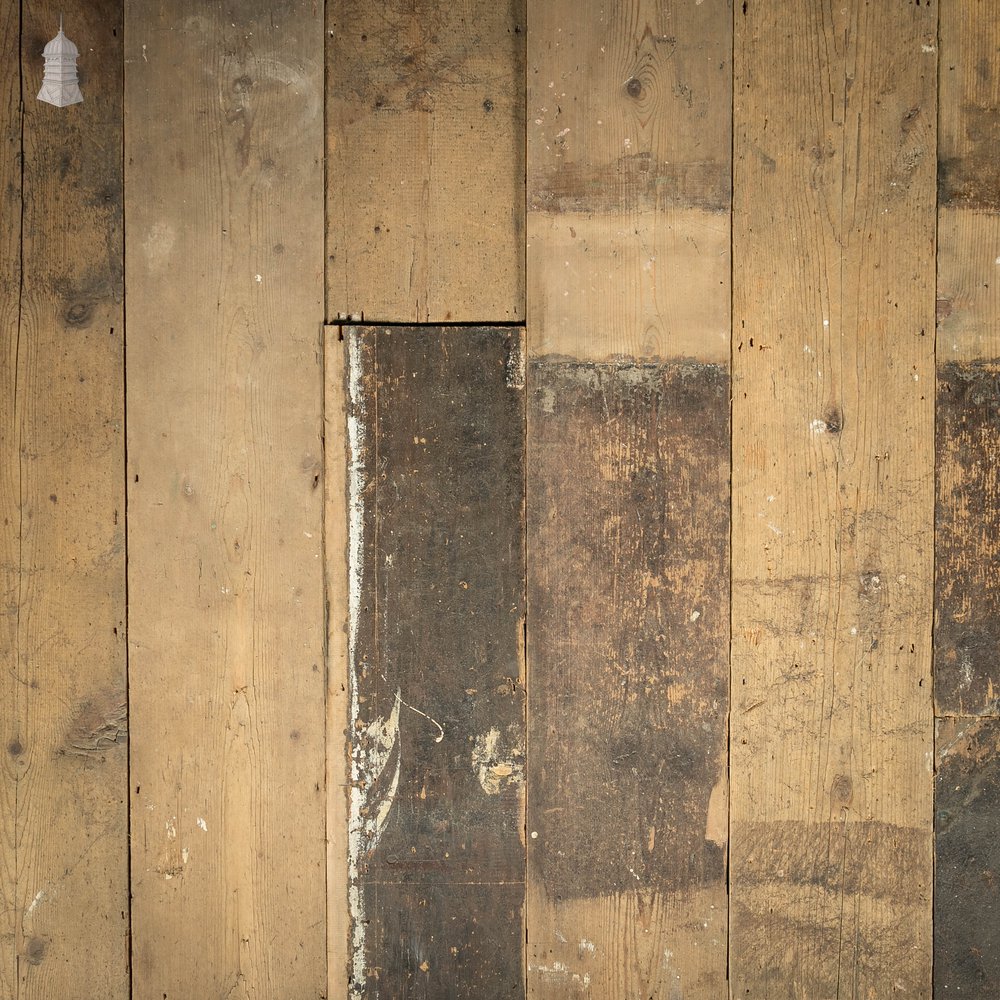 Reclaimed Pine Floorboards, 8.75" Wide Original Georgian Floorboards, Batch of 35 Square Metres