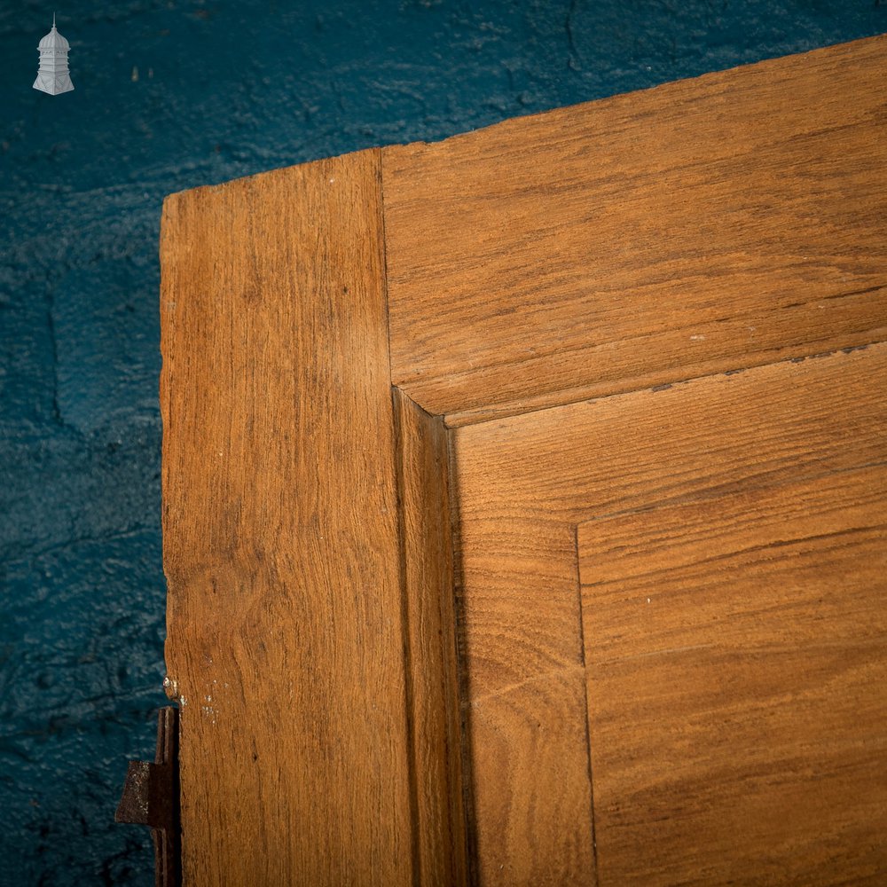 5 Panel Doors, Pair of Pitch Pine Panelled with Stop Chamfer Detail.